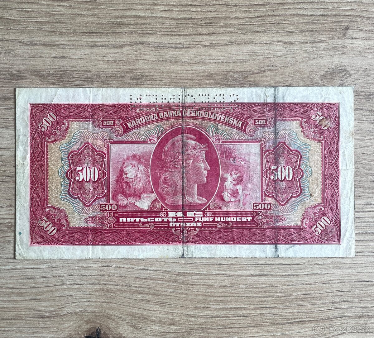 500Kcs 1929 secumen pretlač SŠ - 2