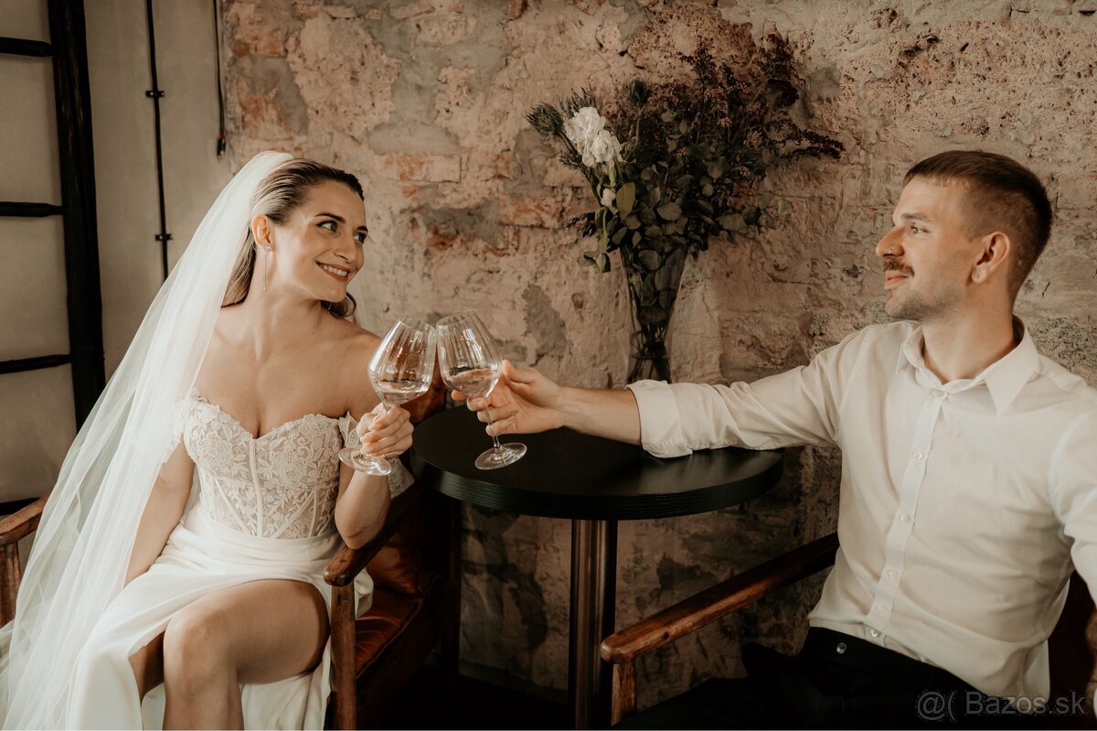 Predám svadobné šaty 36-38 - 2