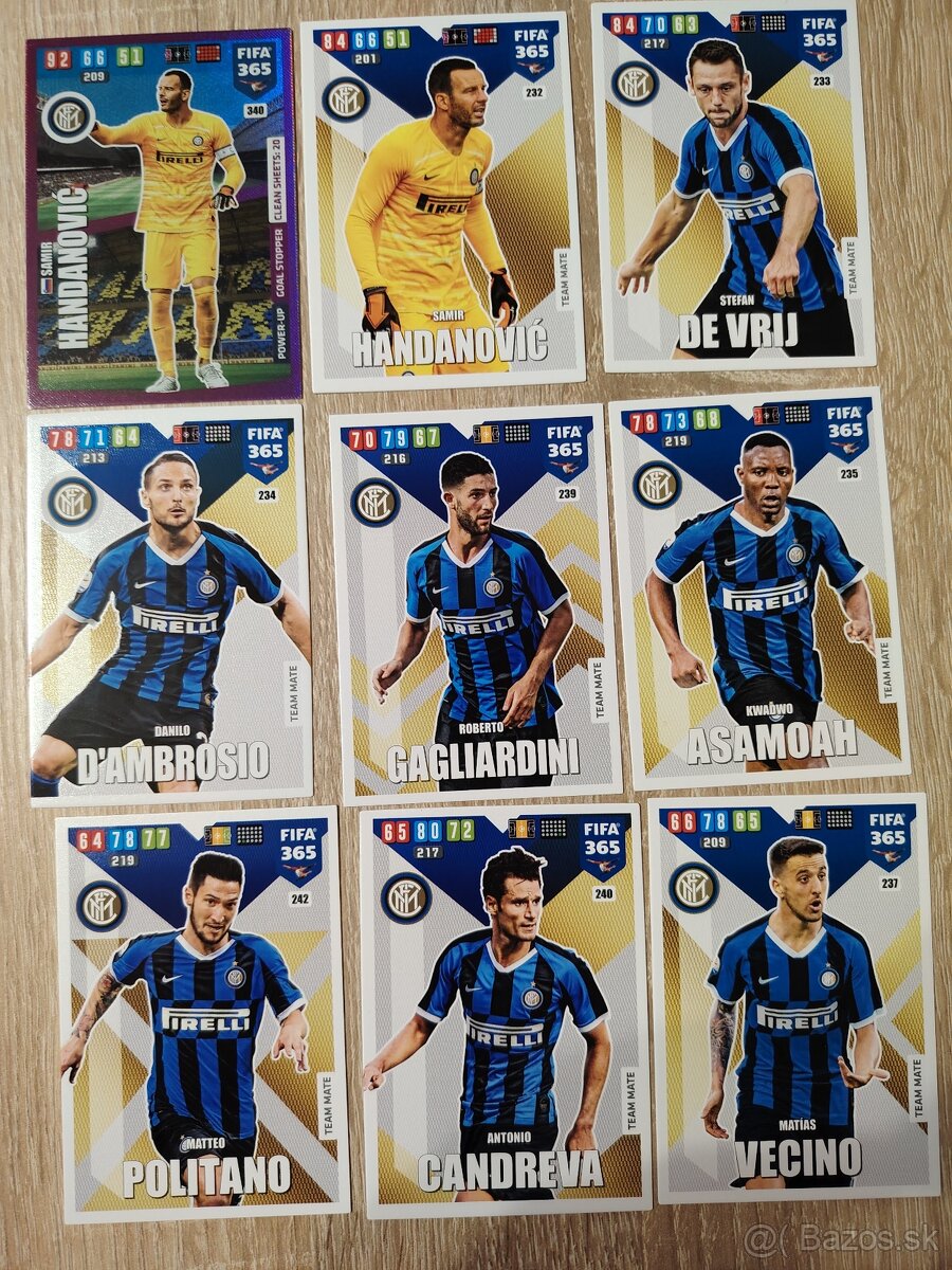 Inter Miláno - futbalové kartičky - 2