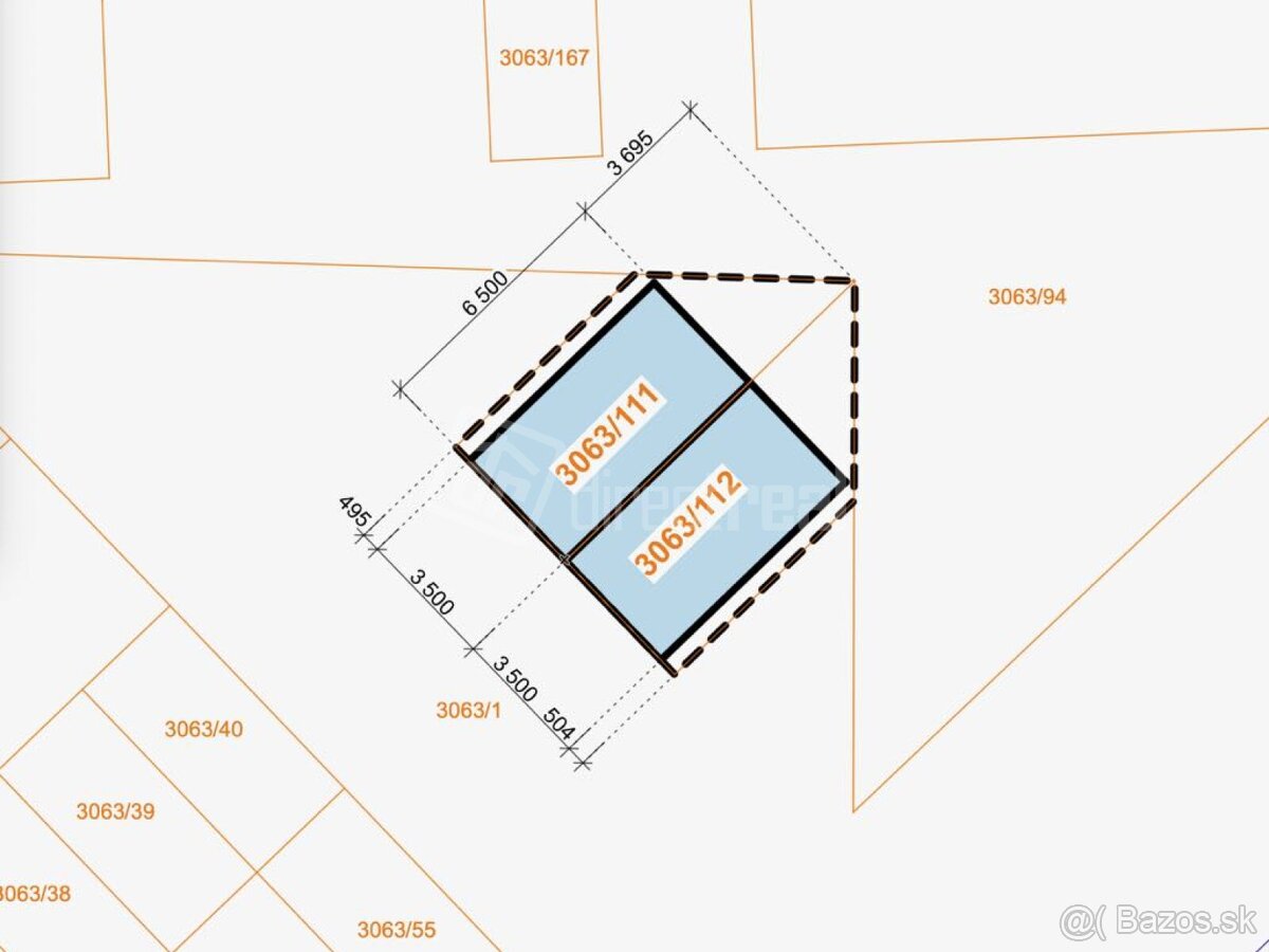 Stavebný pozemok určený na výstavbu dvoch garáží - 2