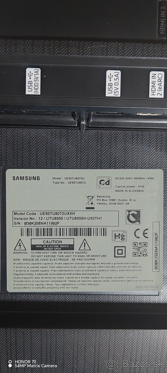 Samsung UE508072UXXH - 2