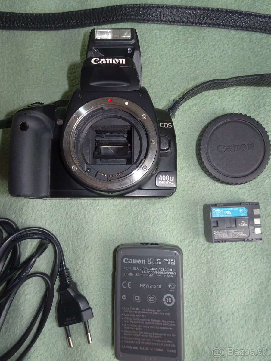 Predám japon. dig. zrkadlovku CANON 400D s bat. + nab... - 2