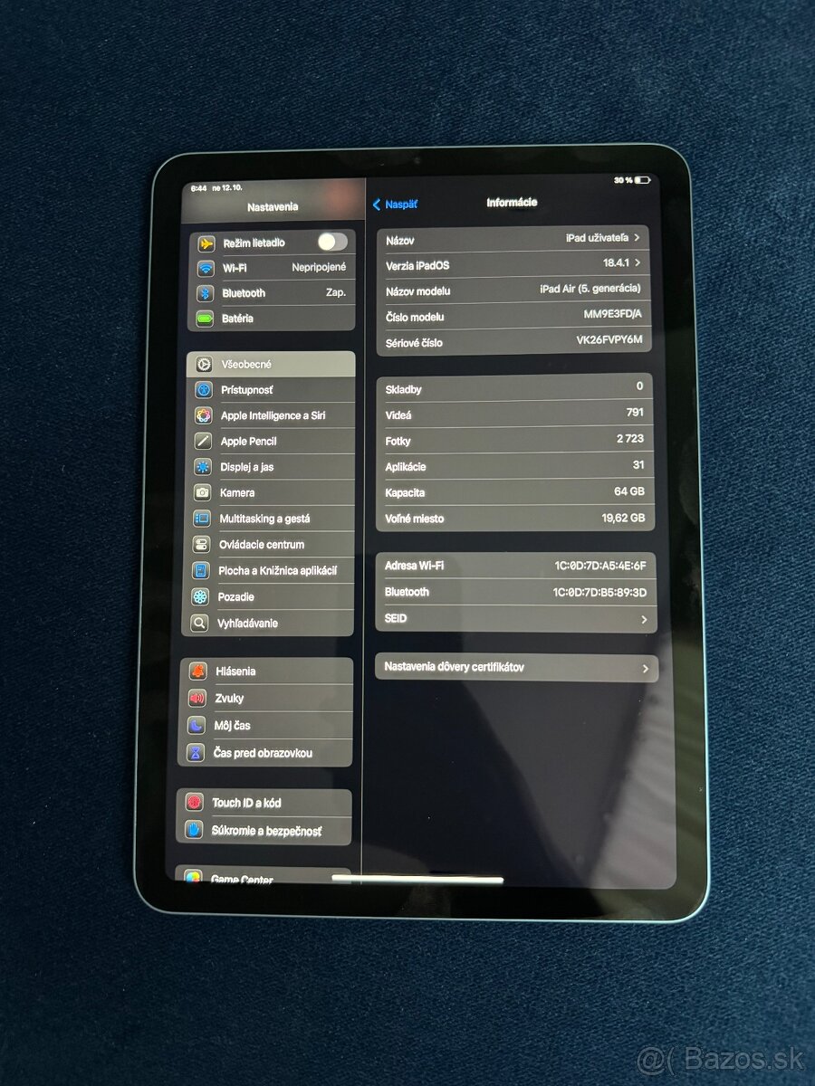 iPad Air 5 (M1) 10.9” 64GB + Pencil + Keyboard - 2