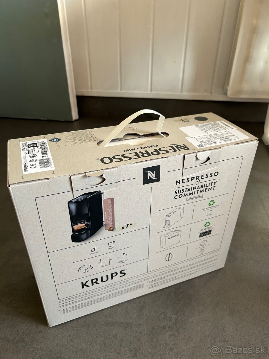 Nespresso essenza mini krups nový, - 2