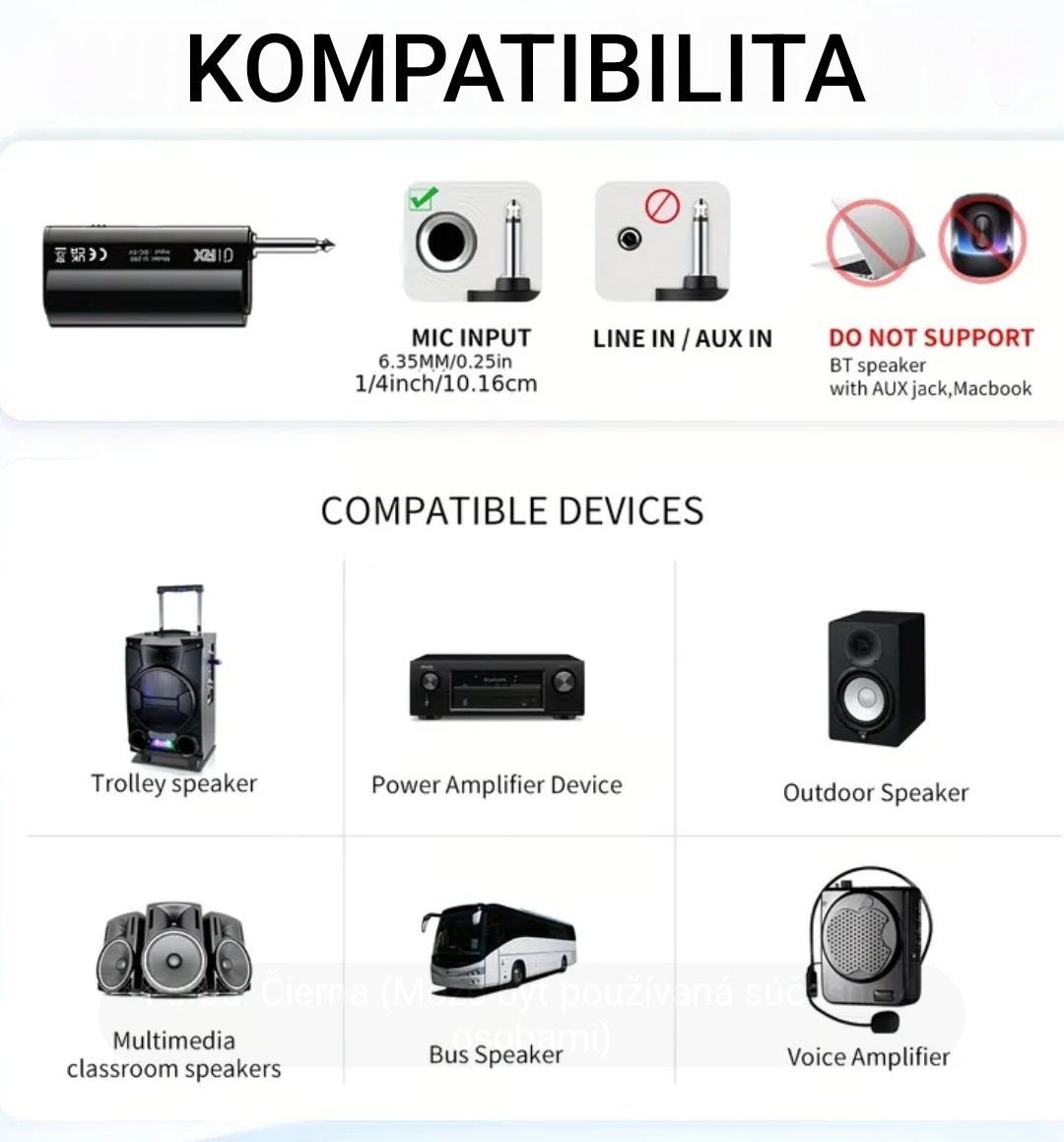 Bezdrôtové mikrofóny 8ks - 2