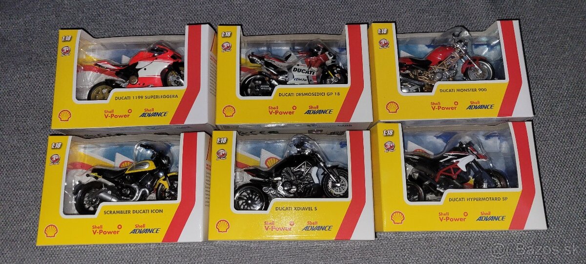 Predam 1:18 modely motoriek Ducati Shell - 2