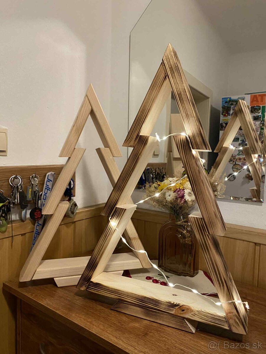 Vianočný drevený stromček - 2