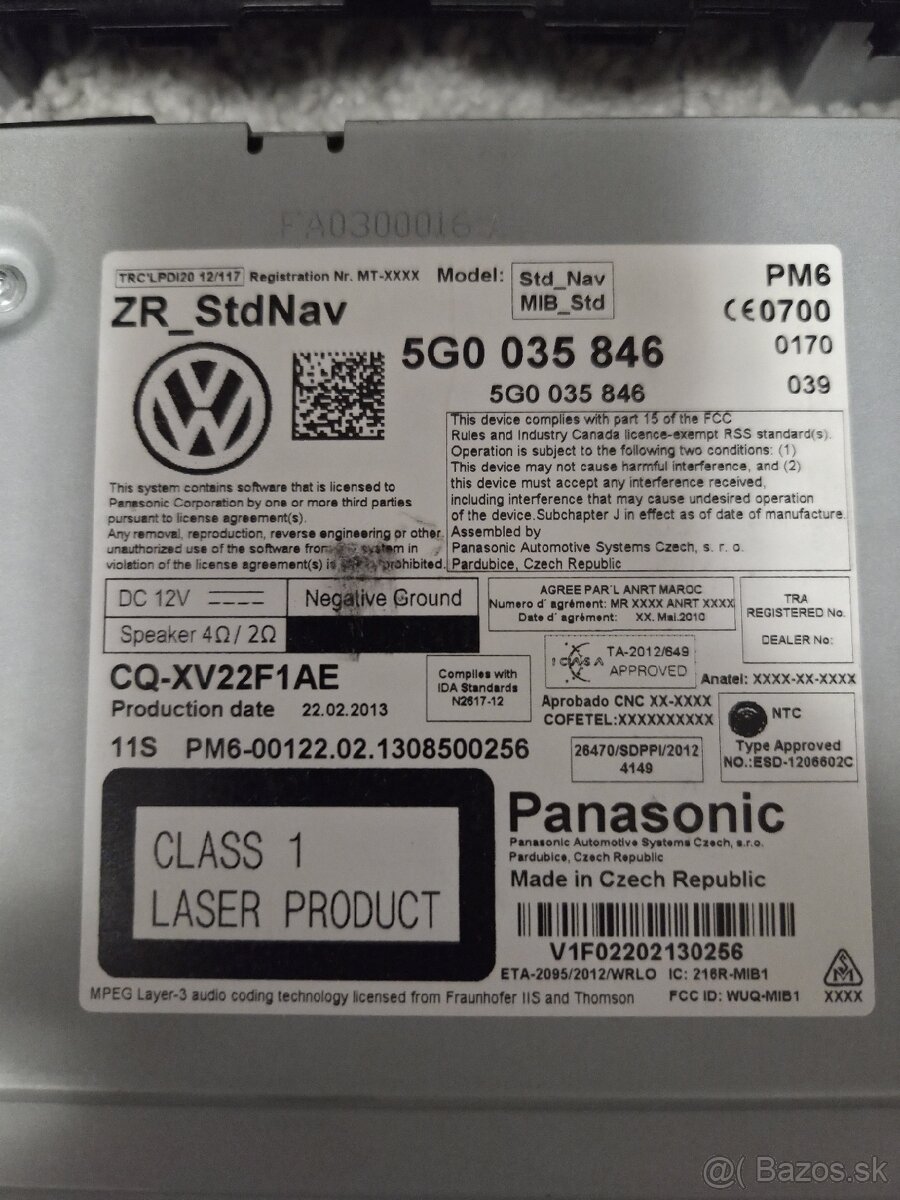 Autoradio VW Golf VII - 2