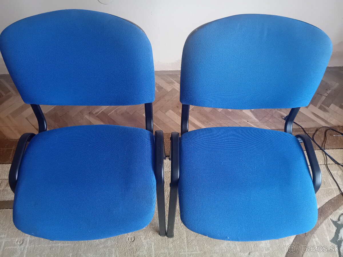 Predam 2ks kancelarske stolicky - modre - 2