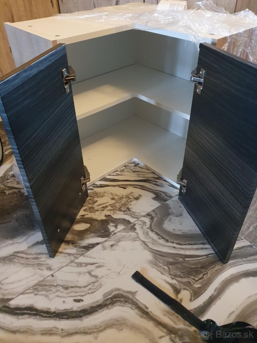 Rohová skriňa Dub sonoma/biela - 2