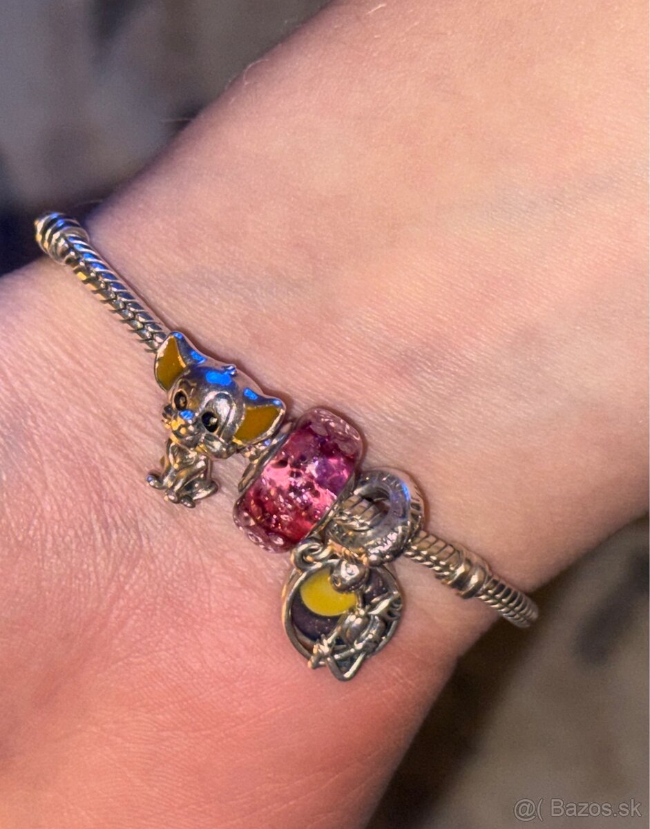 Originálny set Pandora – náramok + 3 prívesky, striebro - 2