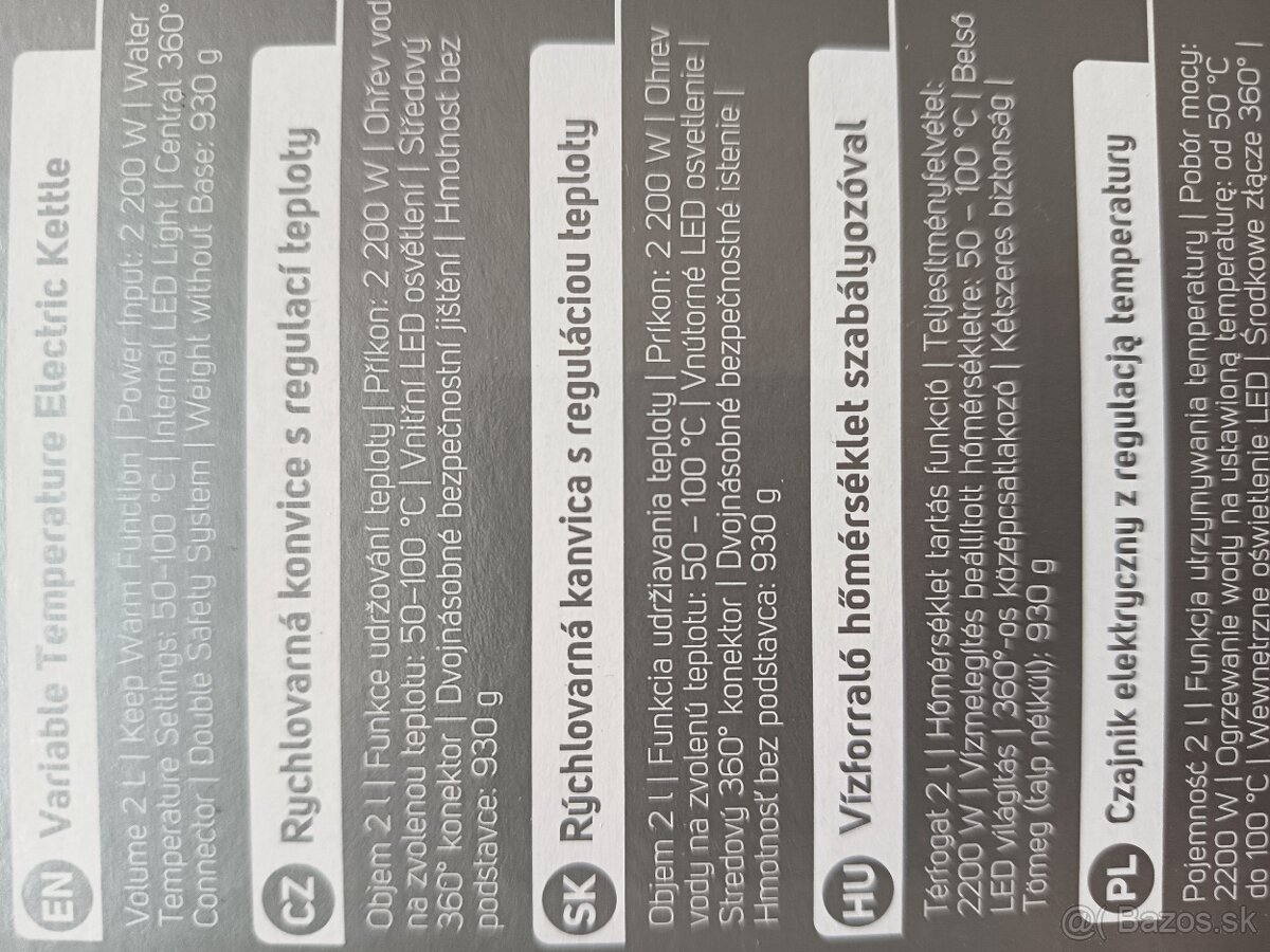 Rýchlovarná kanvica Sencor - 2