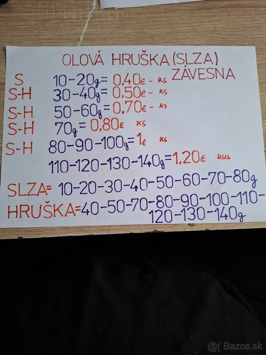 Olova závesné hruska - 2