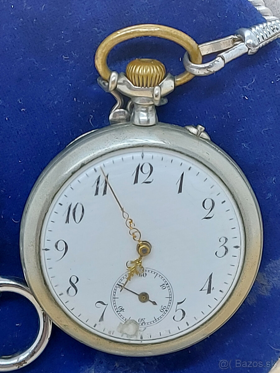 Predám funkčné vreckové hodinky s retiazkou Nicke Garant 65 - 2