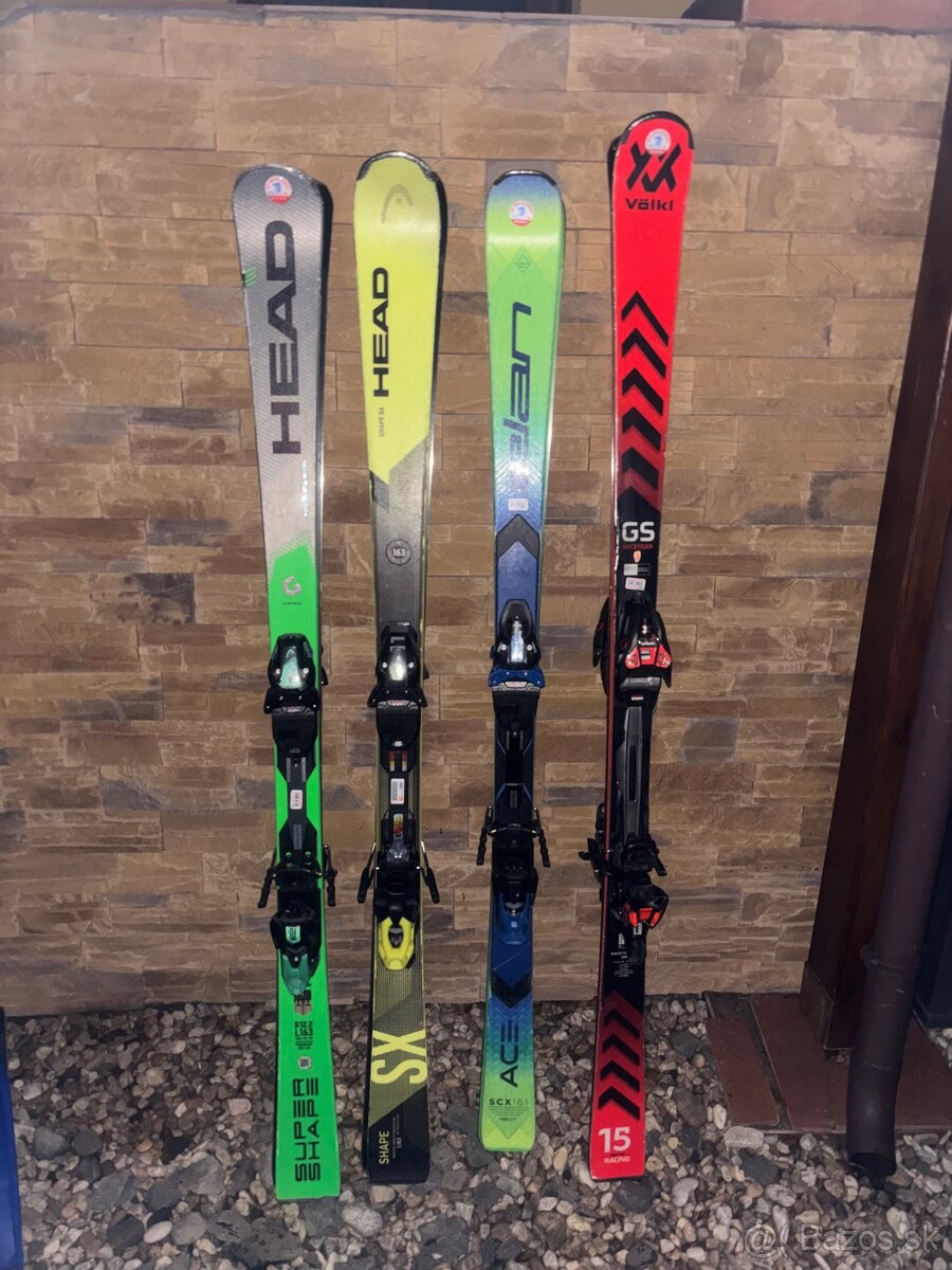Predám lyže Head,Völkl,Elan 161-168 - 2
