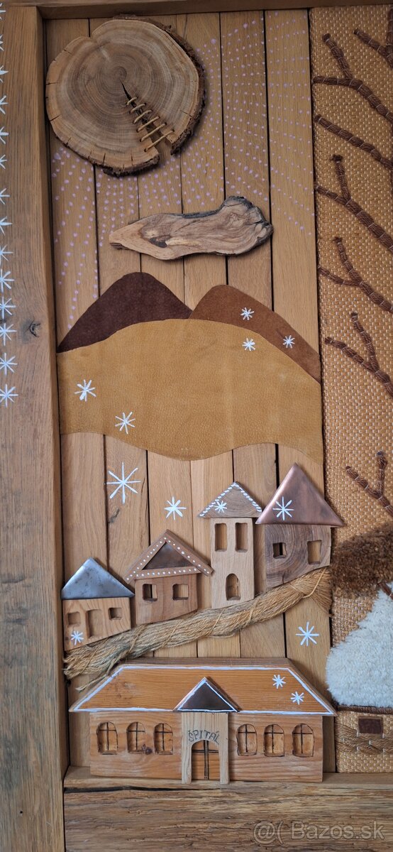 Obraz zimná dedina 3D - 2