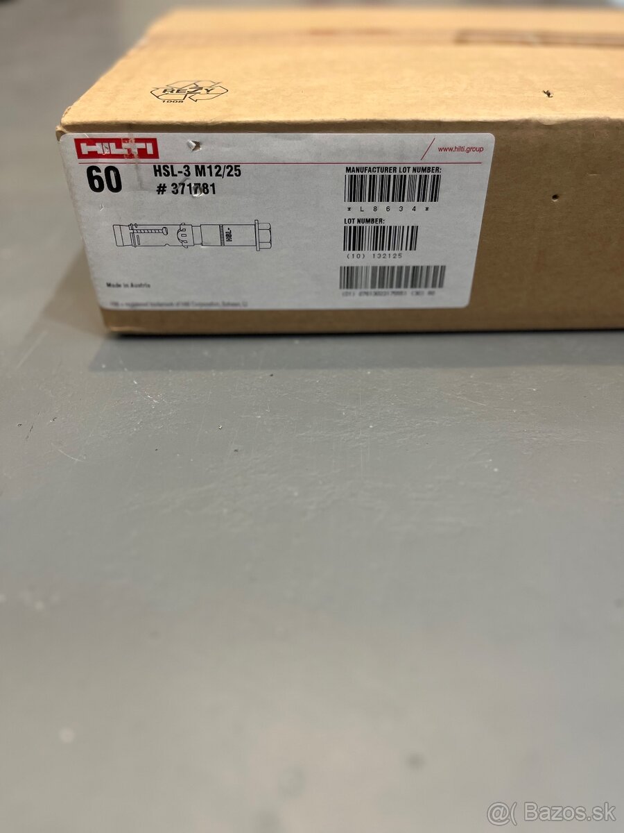 Hilti kotva HSL-3 M12/25 - 2