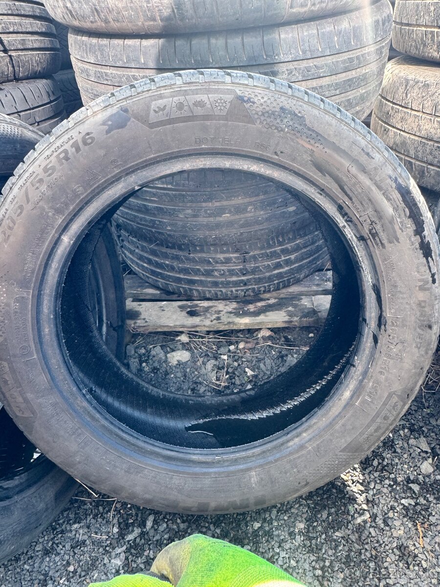 Predám celoročne pneu 205/55r16 imperial - 2