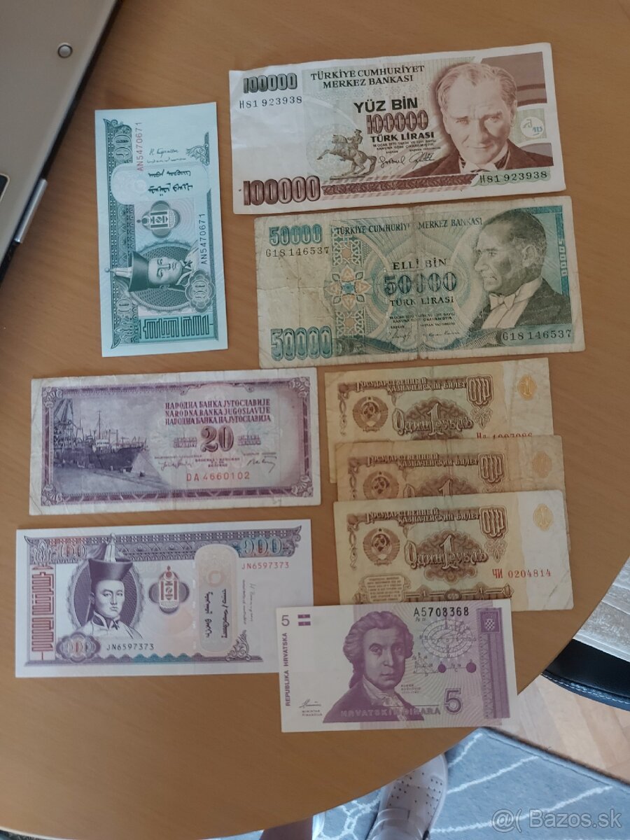 Staré bankovky. - 2