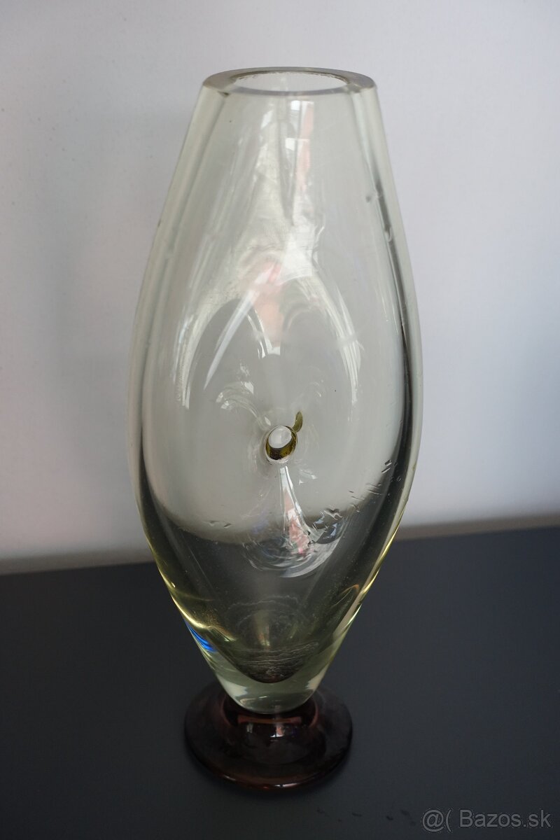 Váza citrínové hutné sklo - 2