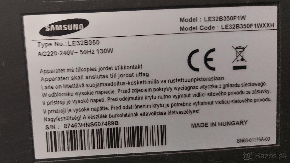 Samsung LE32B350F1W - 2