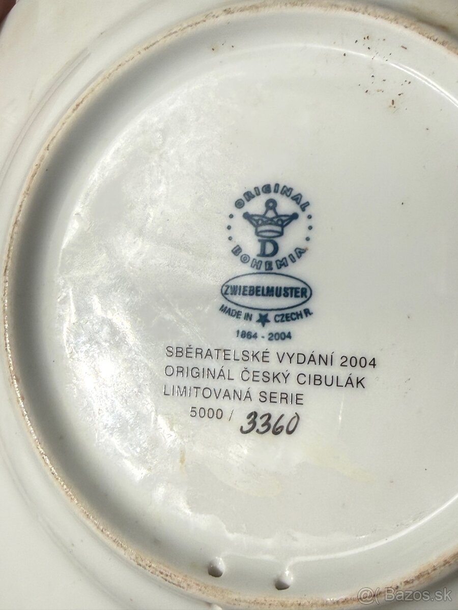 Vyrocny limitovany tanier Original Cibulak Dubi 2004 - 2