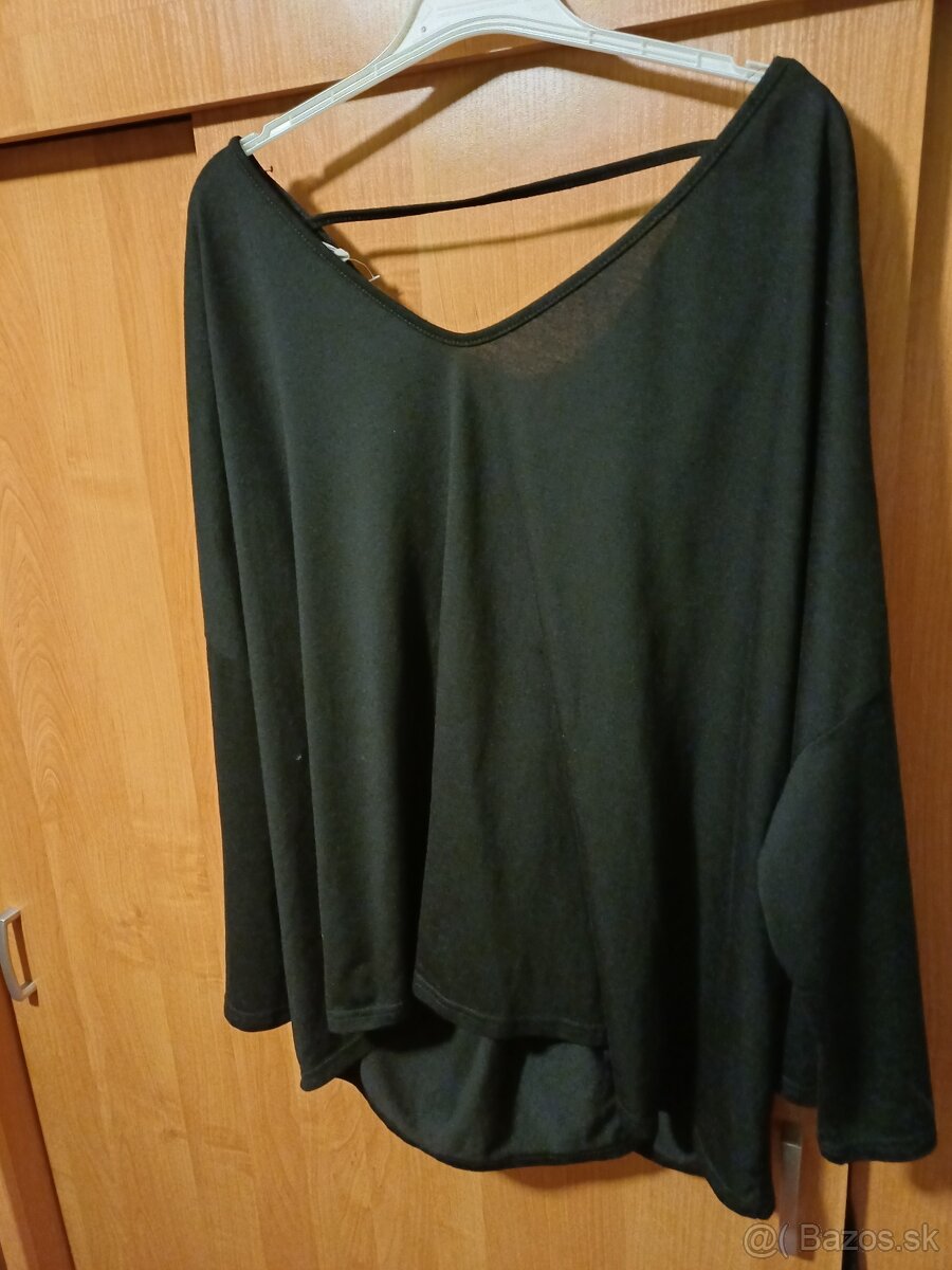 Čierny top pre moletky xxl - 2