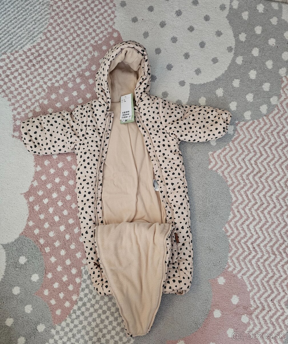 Kombinéza pre dievčatko na zimu H&M veľ. 68 (nová) - 2