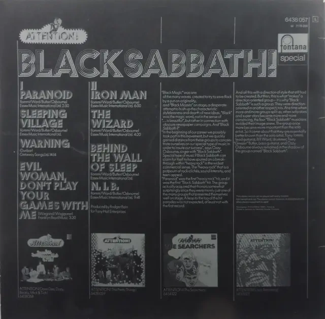 Black Sabbath / Attention Black Sabbath (1972) - 2