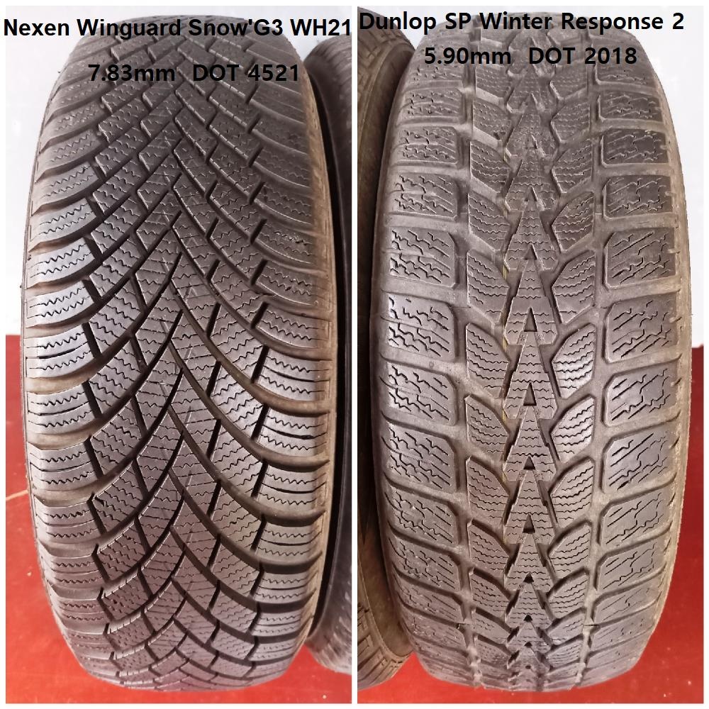 195/65 R15 91T M+S Zimné Nexen 8mm Dunlop 6mm - 2