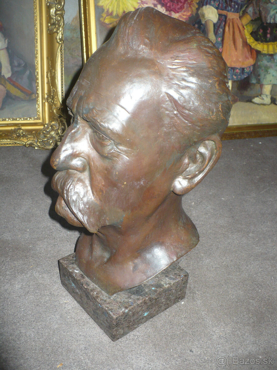 bronzová busta Karl Benz - 2