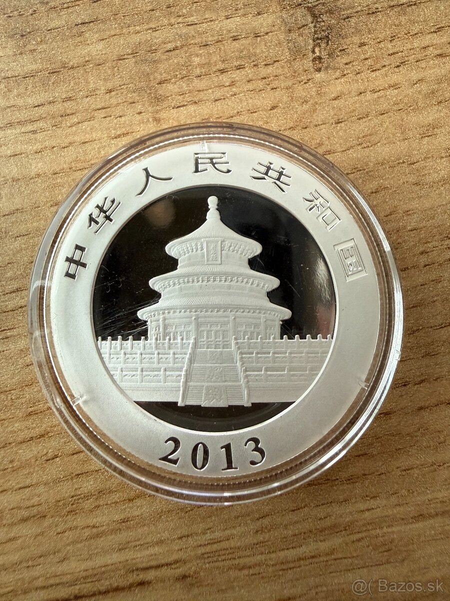 1 oz Čínska Panda 2013 strieborná minca - 2