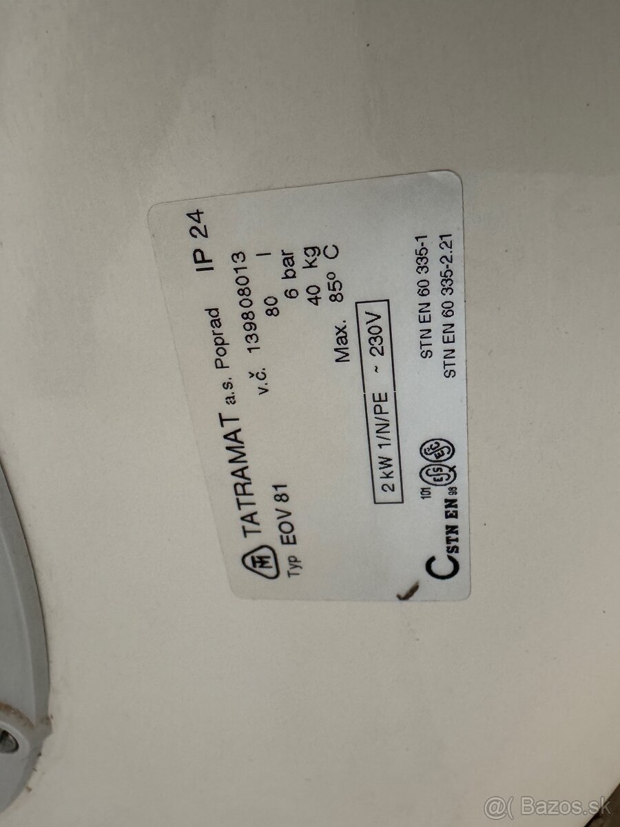 Bojler elektrický 80 litrov - 2