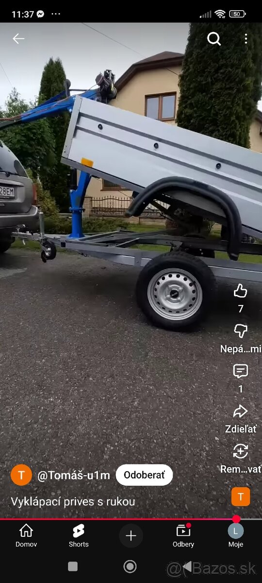 Prívesný vozík,vyklápací príves - 2