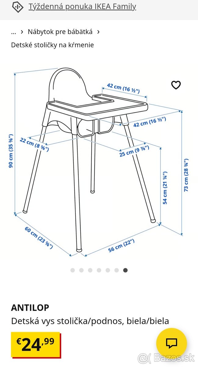 Detska jedalenska stolicka IKEA - 2
