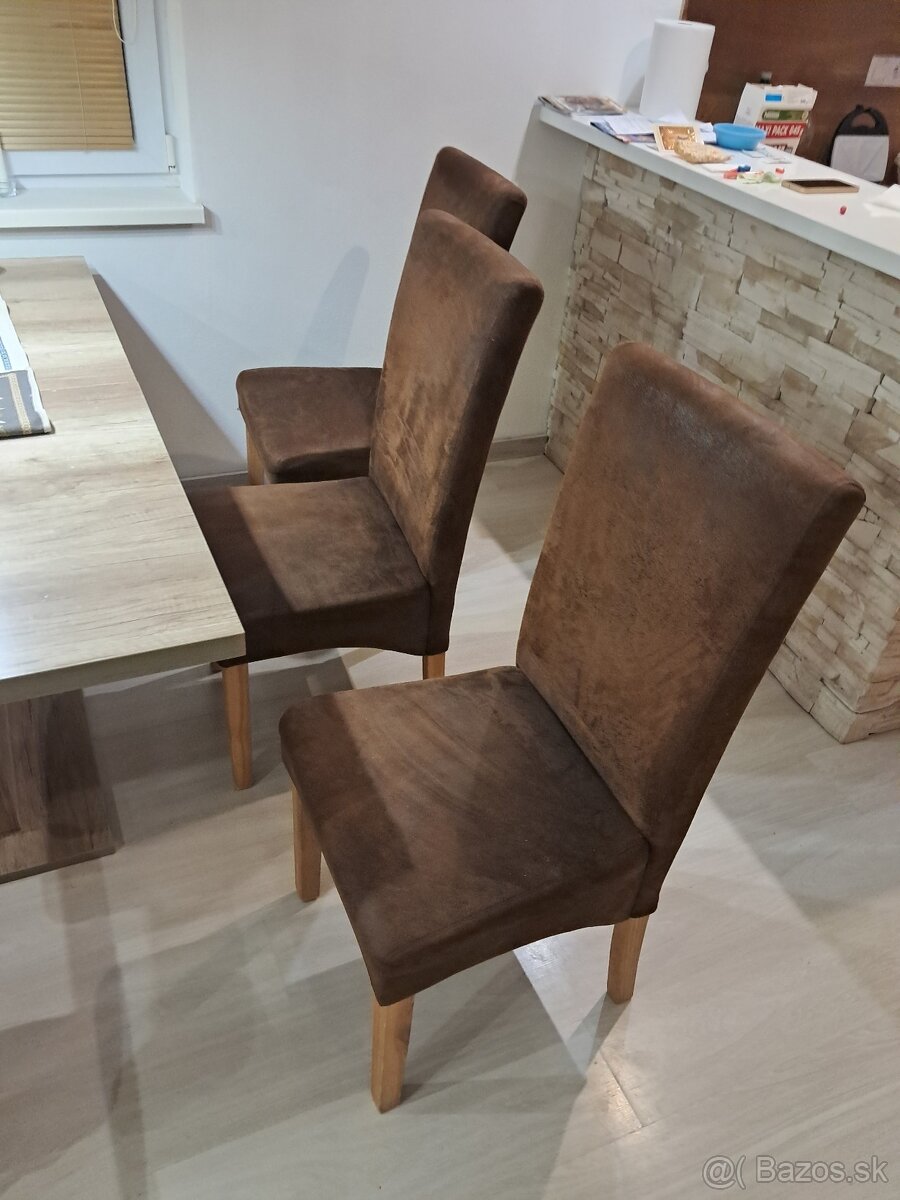 Jedalenske stolicky hnede 6ks. - 2