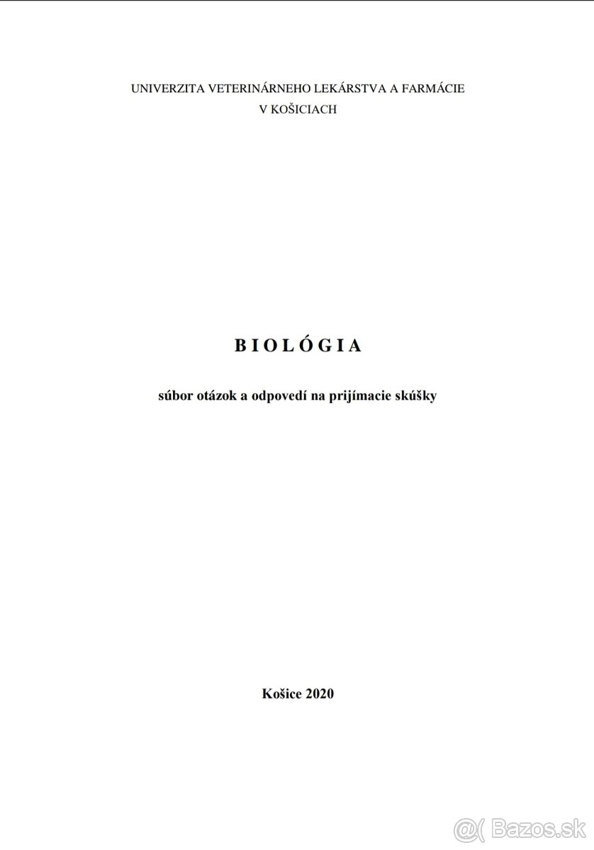 UVLF podklady na prijímačky - 2