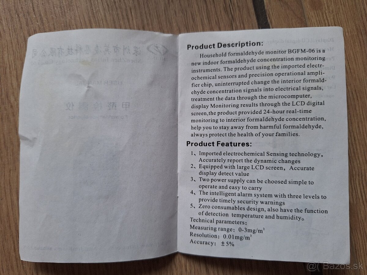 Monitor formaldehydu - 2