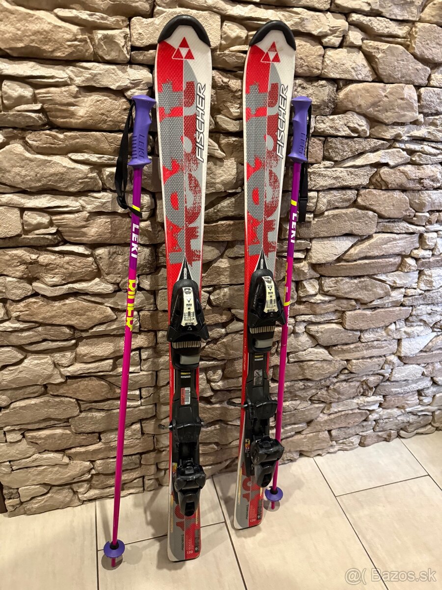 Detské lyže 117 cm + palice - 2