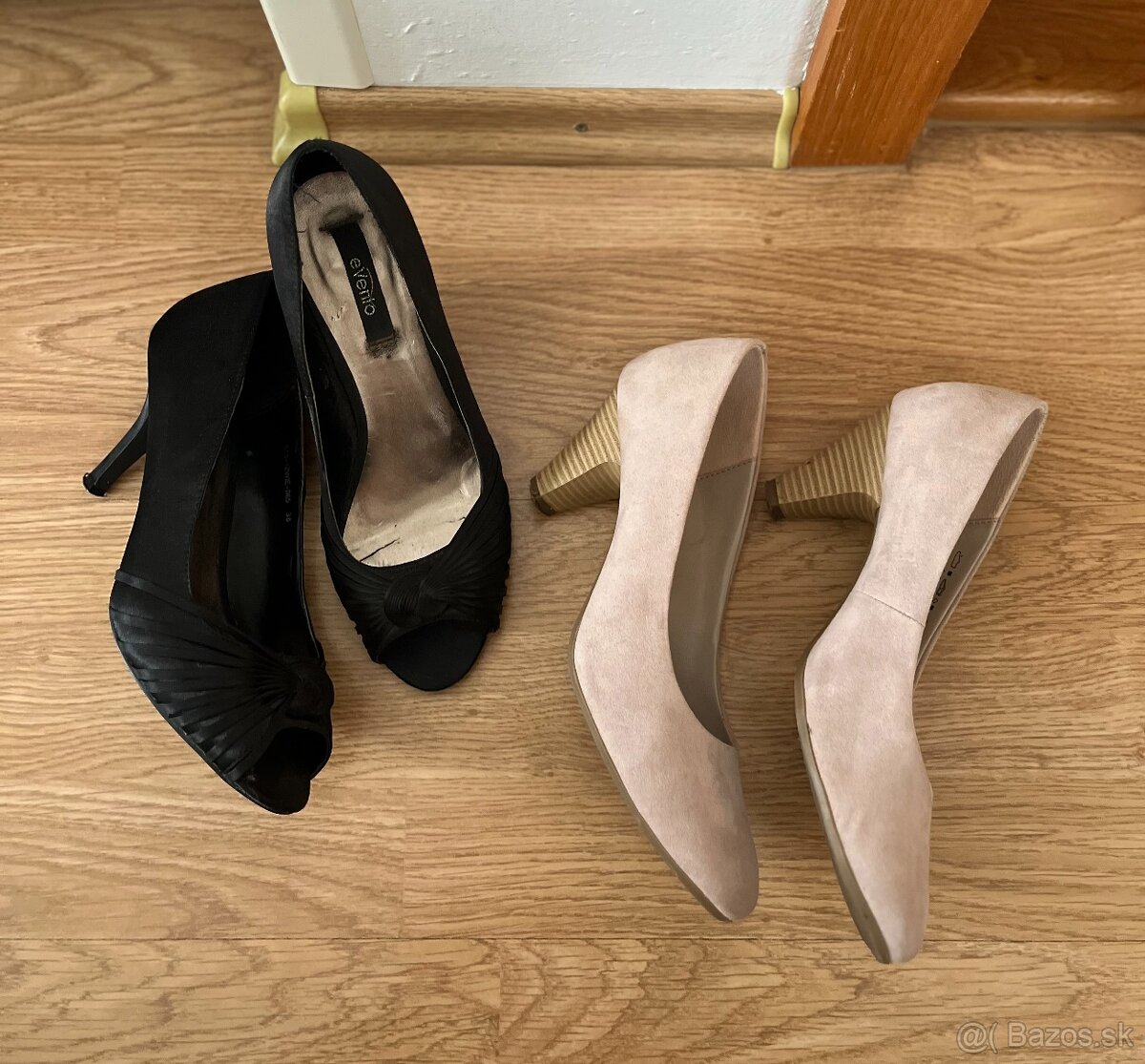 lodičky - krémové a čierne č. 38 - 2