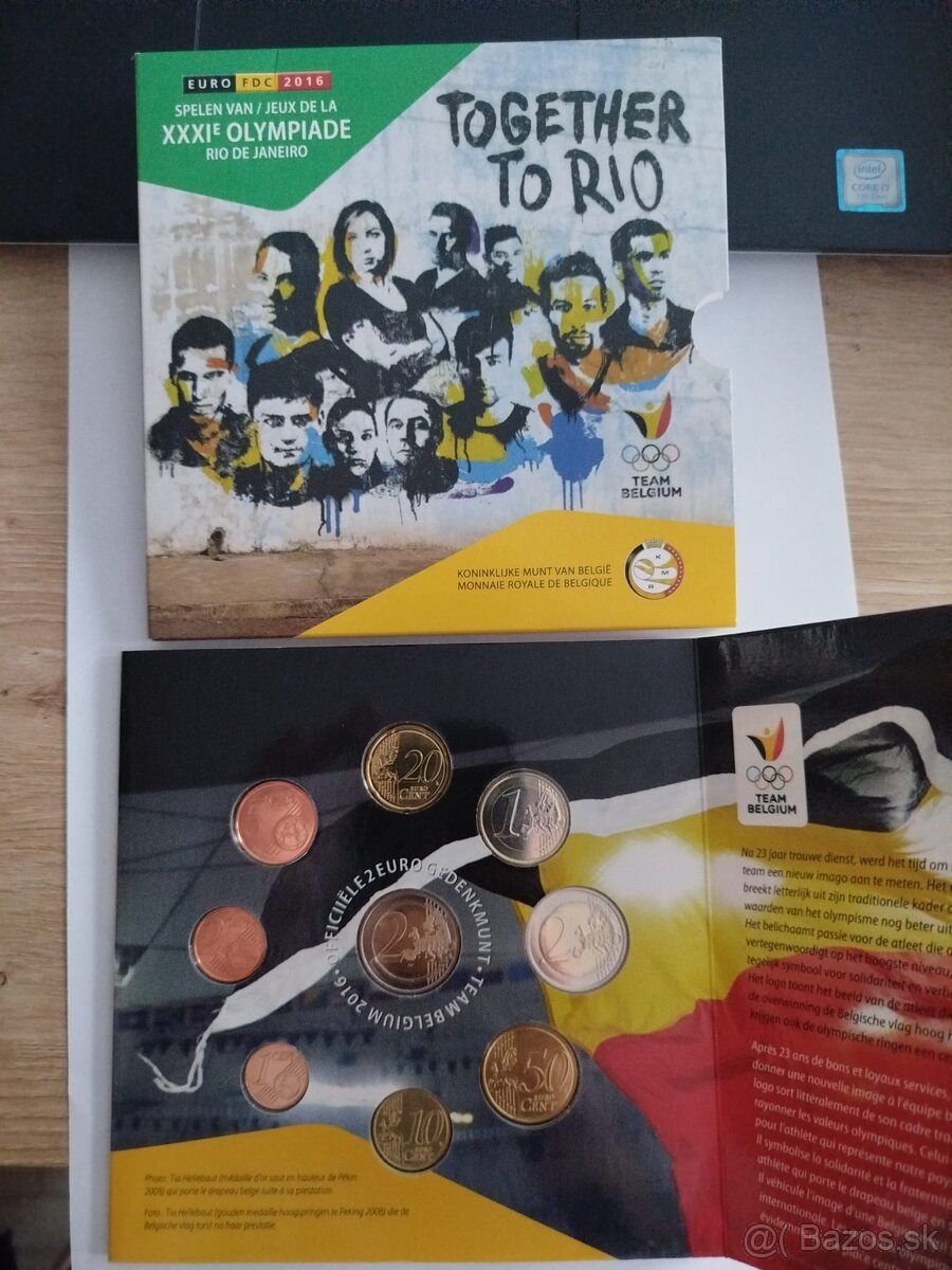 2 euro sada Belgicko 2016 olympiáda - set mincí - 2