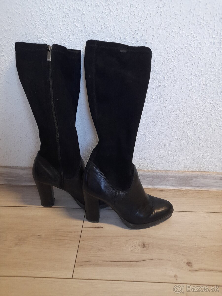 Elegantne kozenno-semisove cizmy veľ.38 - 2