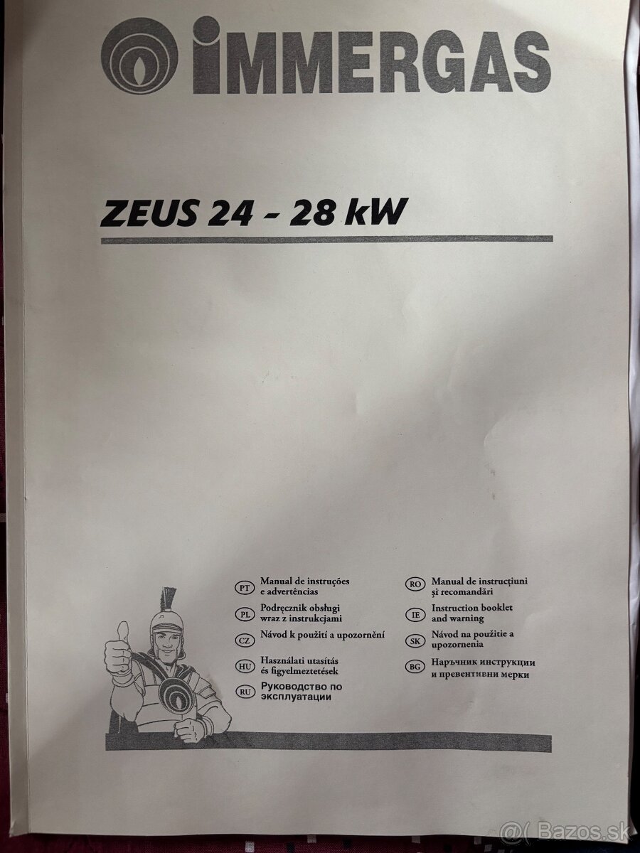 Predam za symbolicku cenu funkcny plynovy kotol IMMERGAS ZEU - 2
