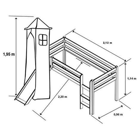 Posteľ so šmýkalkou 90x200 - 2
