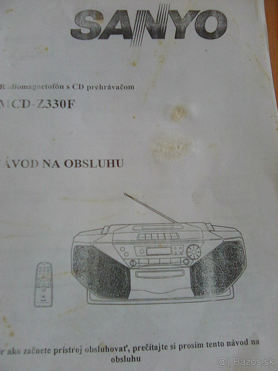 Predám retro rádiomagnetofon SANYO. - 2