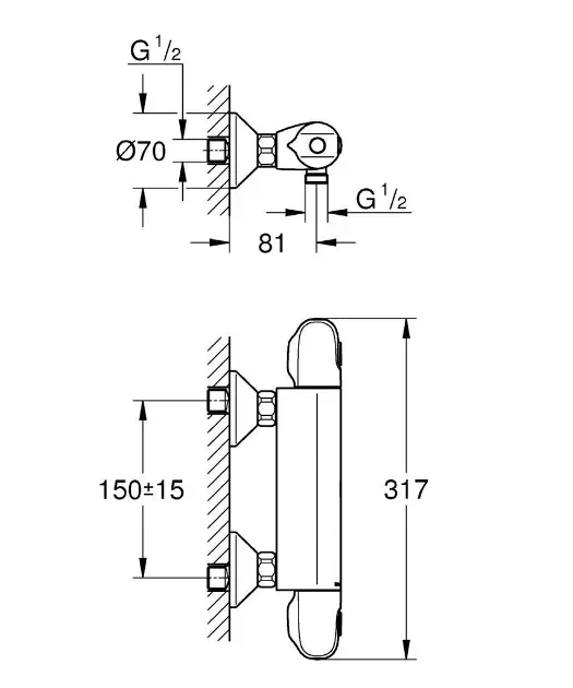GROHE - termostatická batéria - 2
