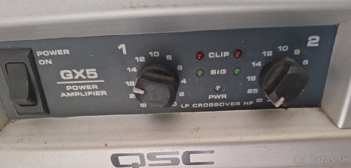 Predam Stereo výkonový zosilňovač QSC GX5
+ case
- 2