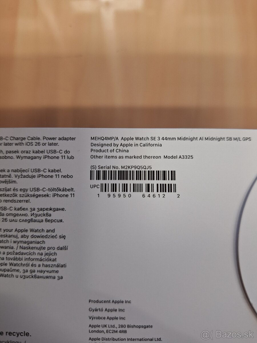 Apple Watch SE 3 GPS 44mm Midnight Aluminium Case with Midni - 2