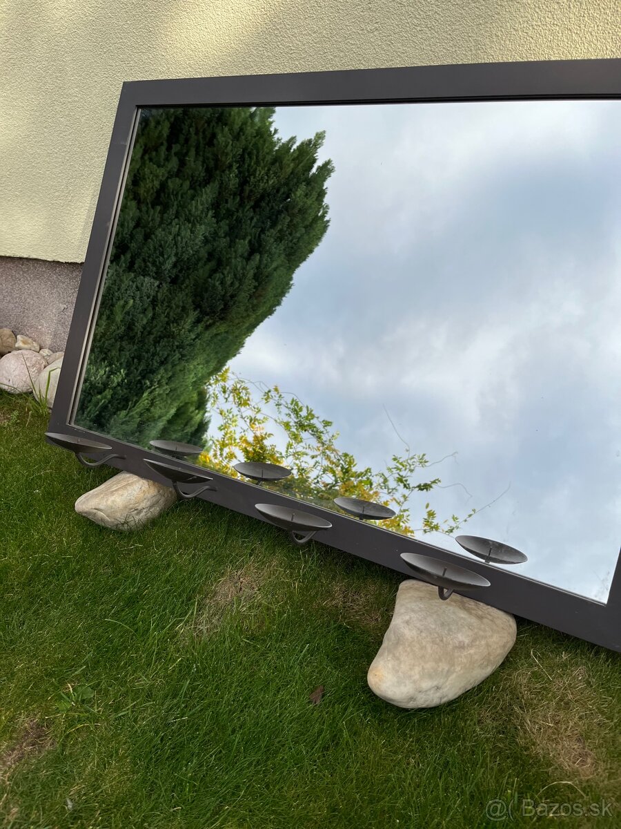 Zrkadlo s železným rámom so svietnikmi - 2