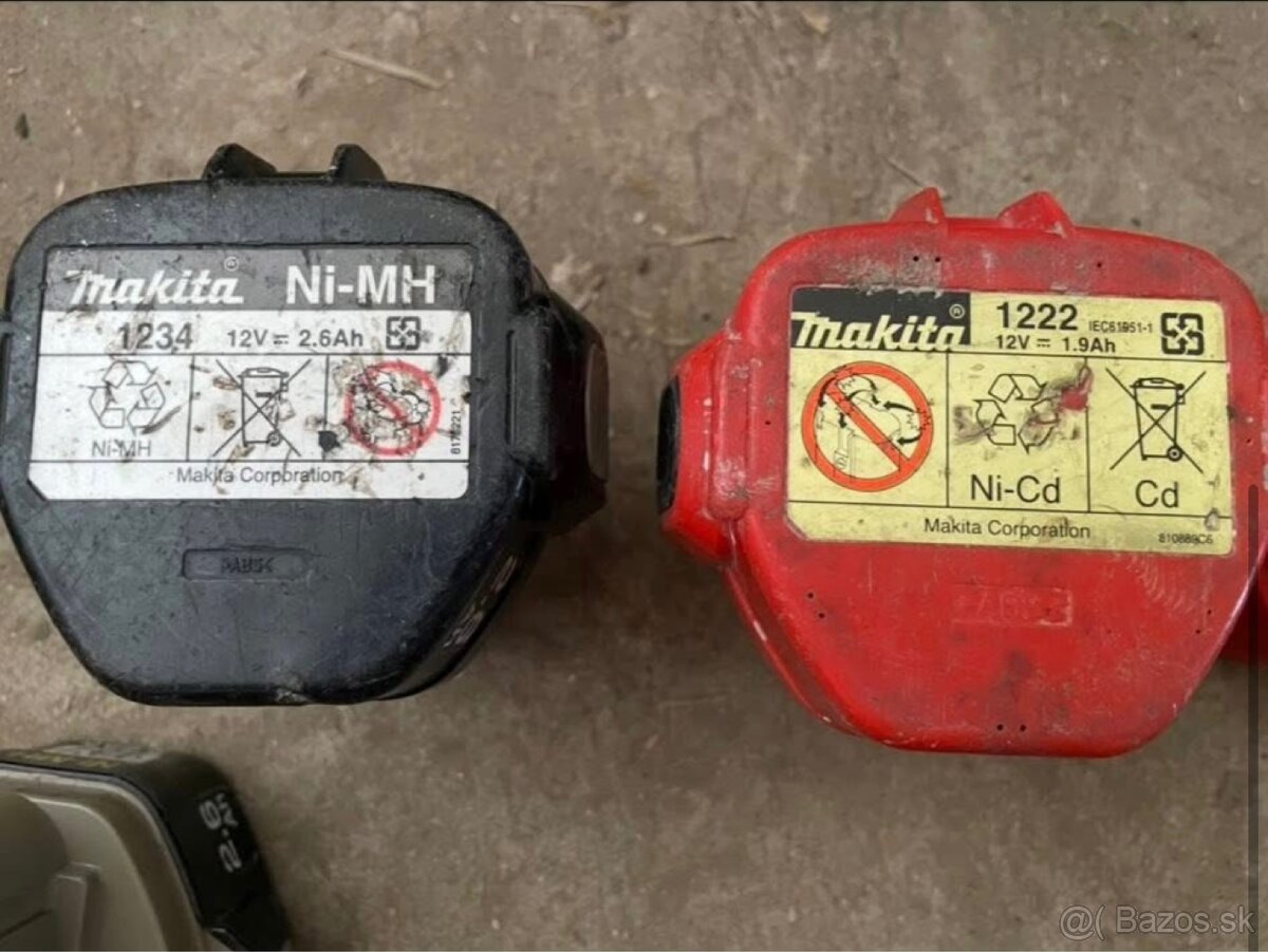 makita KO baterie 1222 1234 12v 1.9ah/2.6ah - 2